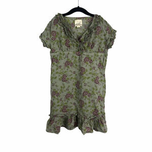 Girls Peek Gray Floral Dress Size 6-7 years